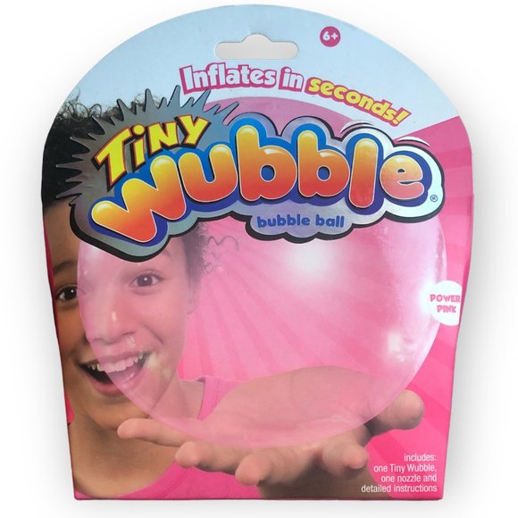 NEW Kids Tiny Wubble Bubble Ball Inflatable Power Pink Reusable Nozzle Included - Picture 1 of 2